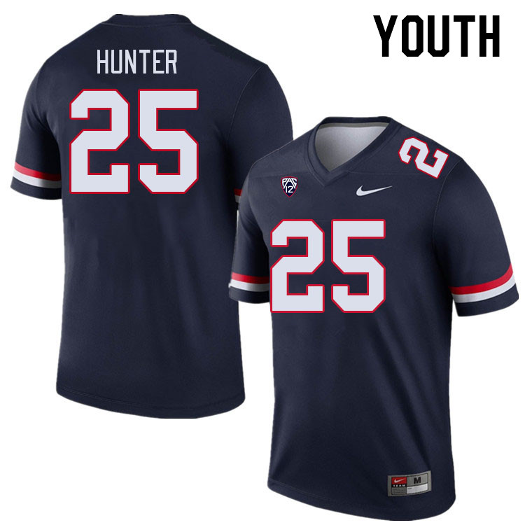 Youth #25 Chris Hunter Arizona Wildcats College Football Jerseys Stitched-Navy - Click Image to Close